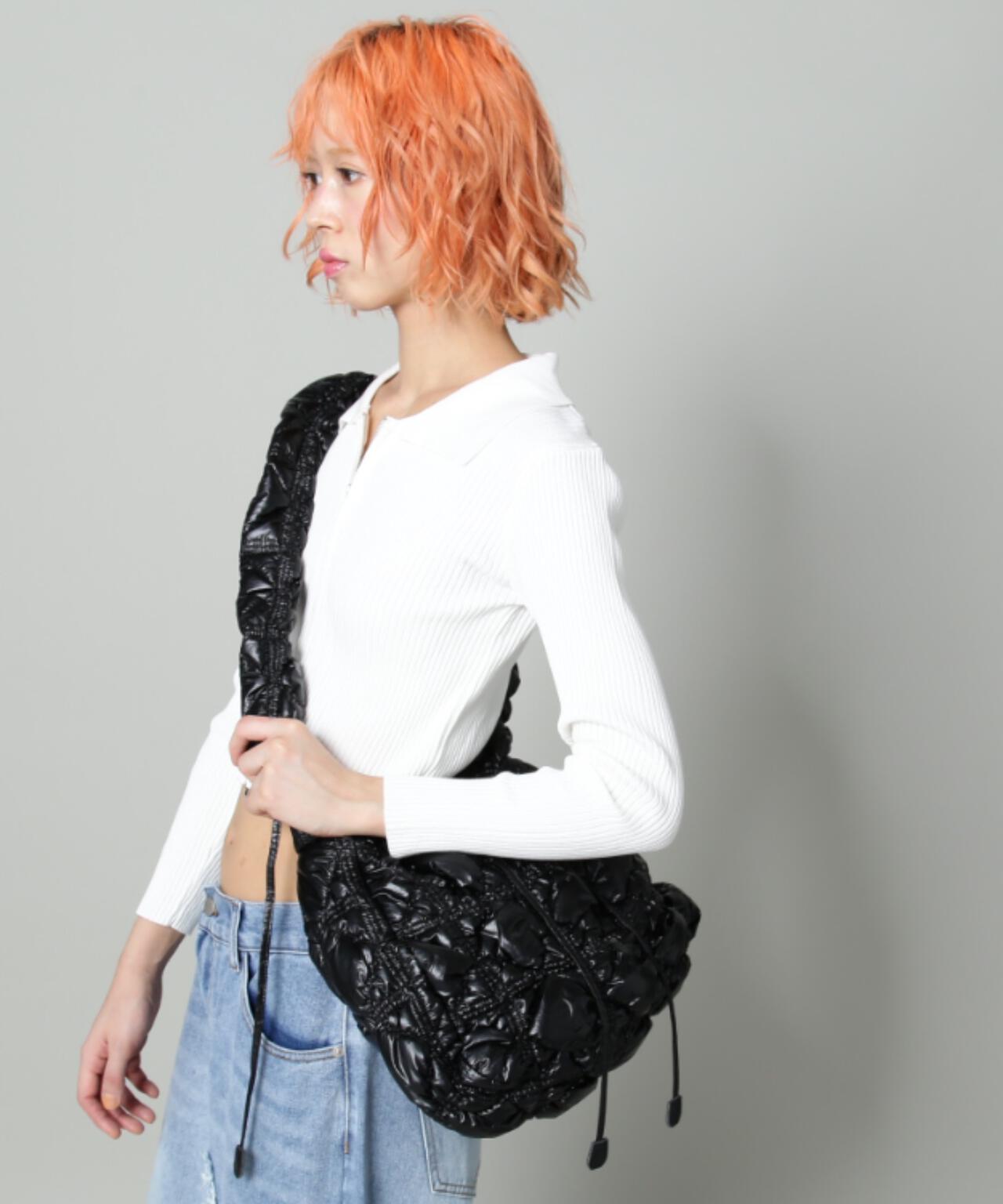 【WEB限定】SIS/エスアイエス/メタリックギャザーバッグ