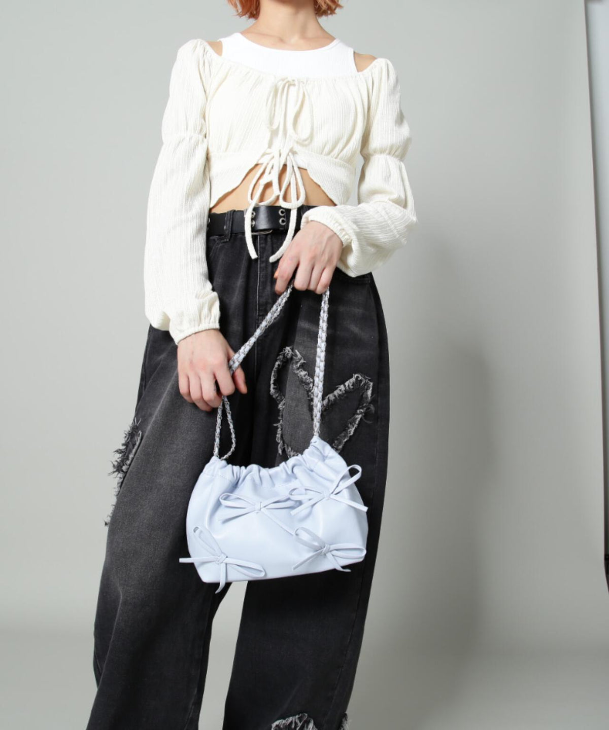 【WEB限定】SIS/エスアイエス/リボンチェーンバッグ