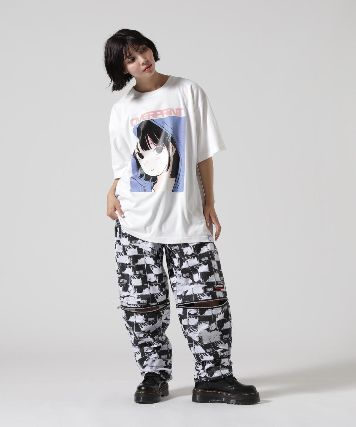 overprint/オーバープリント/FACE KNEE ZIP PANTS