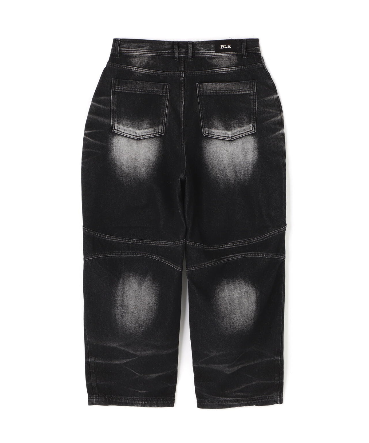 BLR/ビーエルアール/EMBOSSED WAVE W DENIM PANTS BLACK