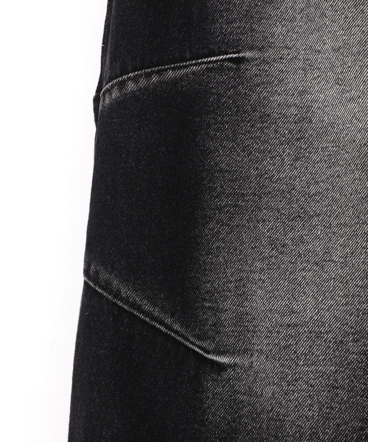BLR/ビーエルアール/EMBOSSED WAVE W DENIM PANTS BLACK
