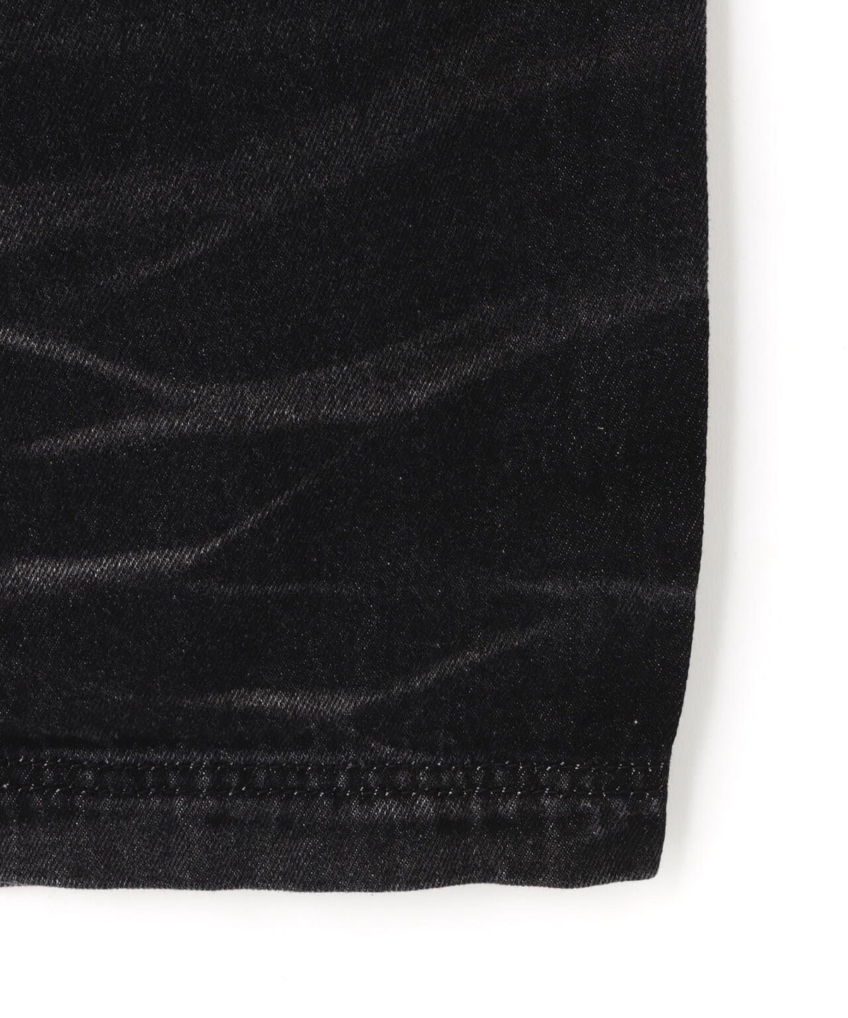 BLR/ビーエルアール/EMBOSSED WAVE W DENIM PANTS BLACK