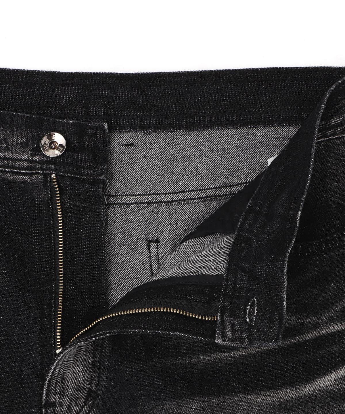 BLR/ビーエルアール/EMBOSSED WAVE W DENIM PANTS BLACK