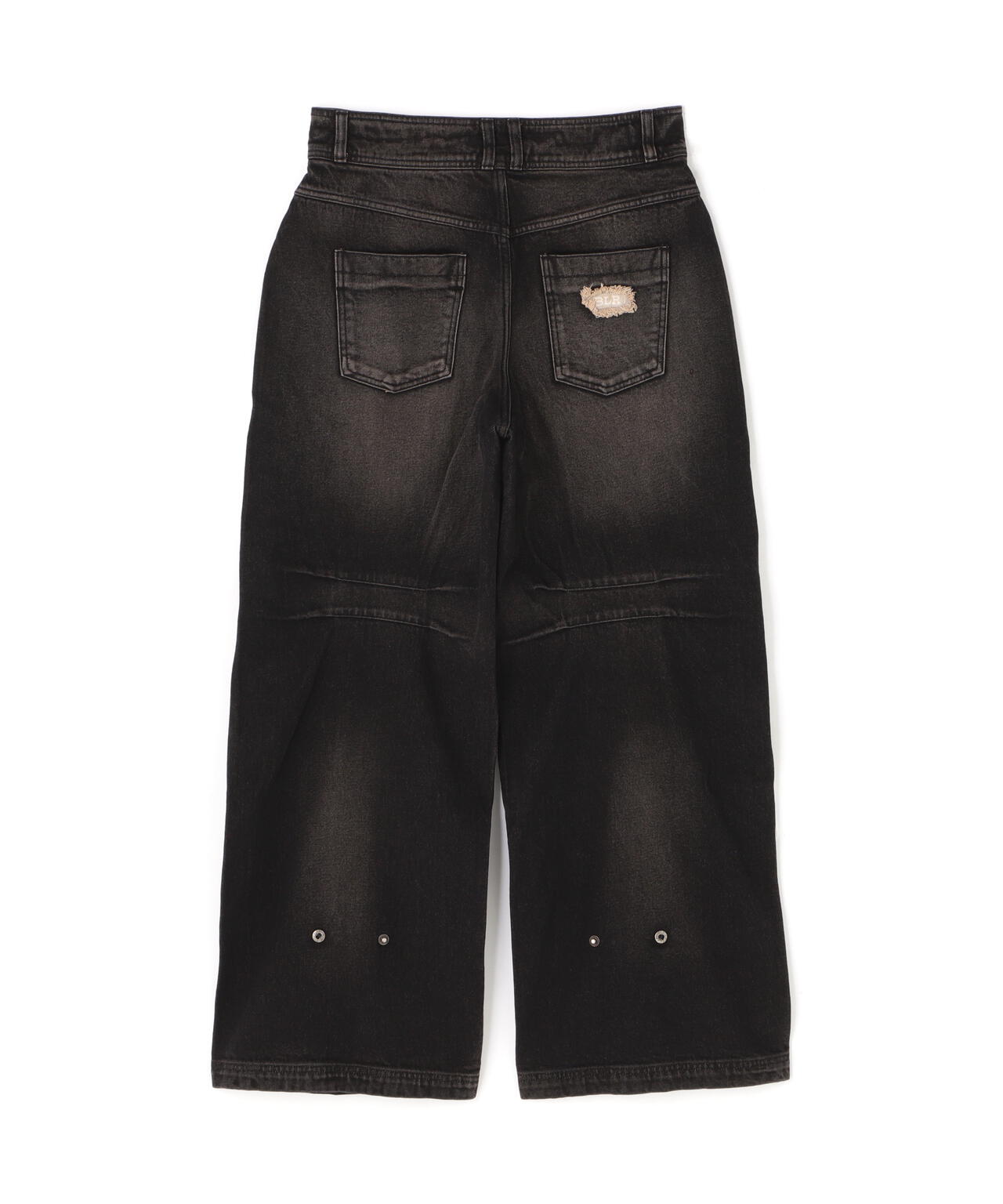 BLR/ビーエルアール/KNEE POINT WASHED DENIM PANTS