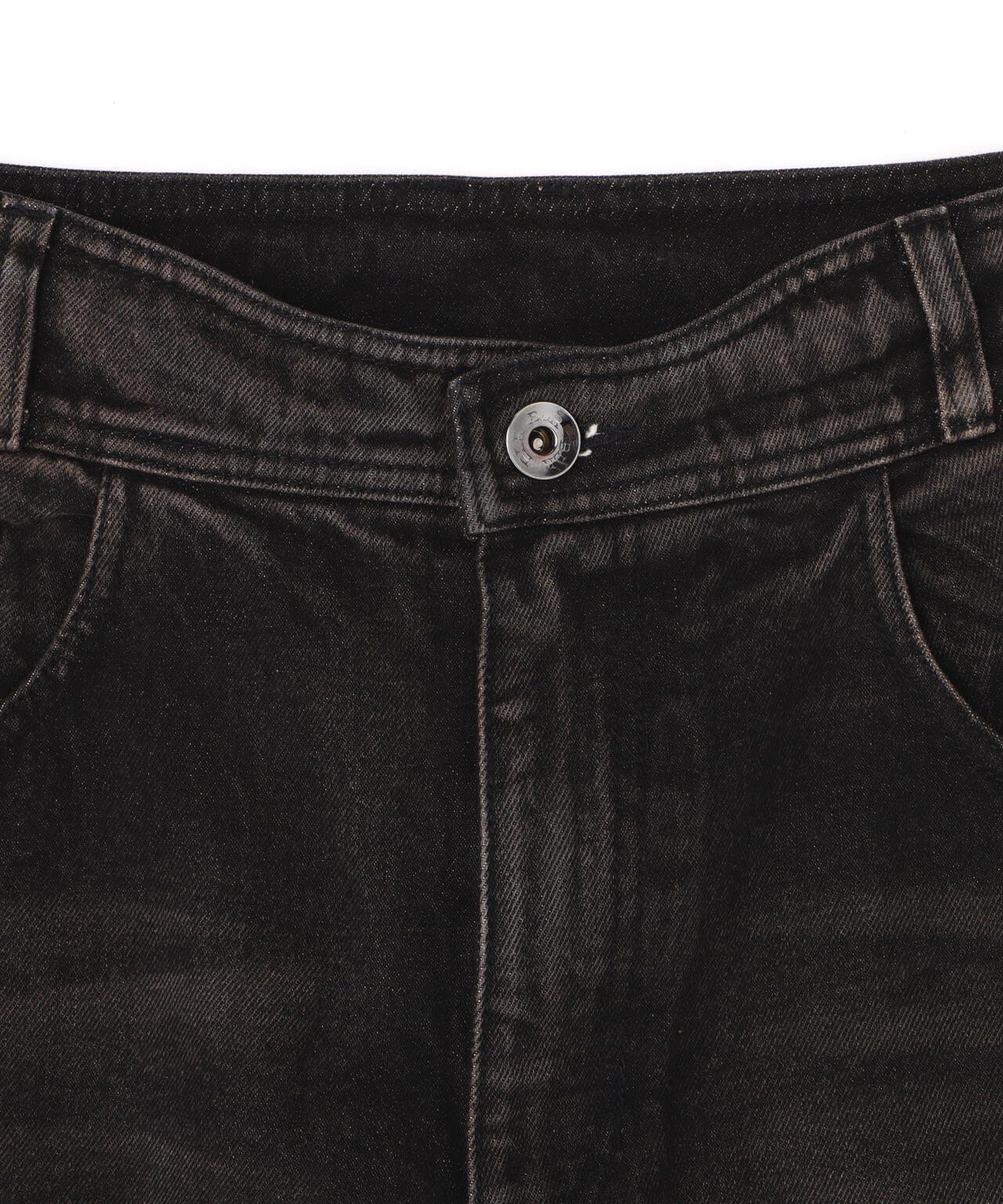 BLR/ビーエルアール/KNEE POINT WASHED DENIM PANTS