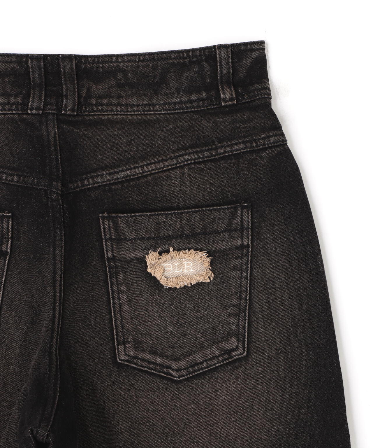 BLR/ビーエルアール/KNEE POINT WASHED DENIM PANTS