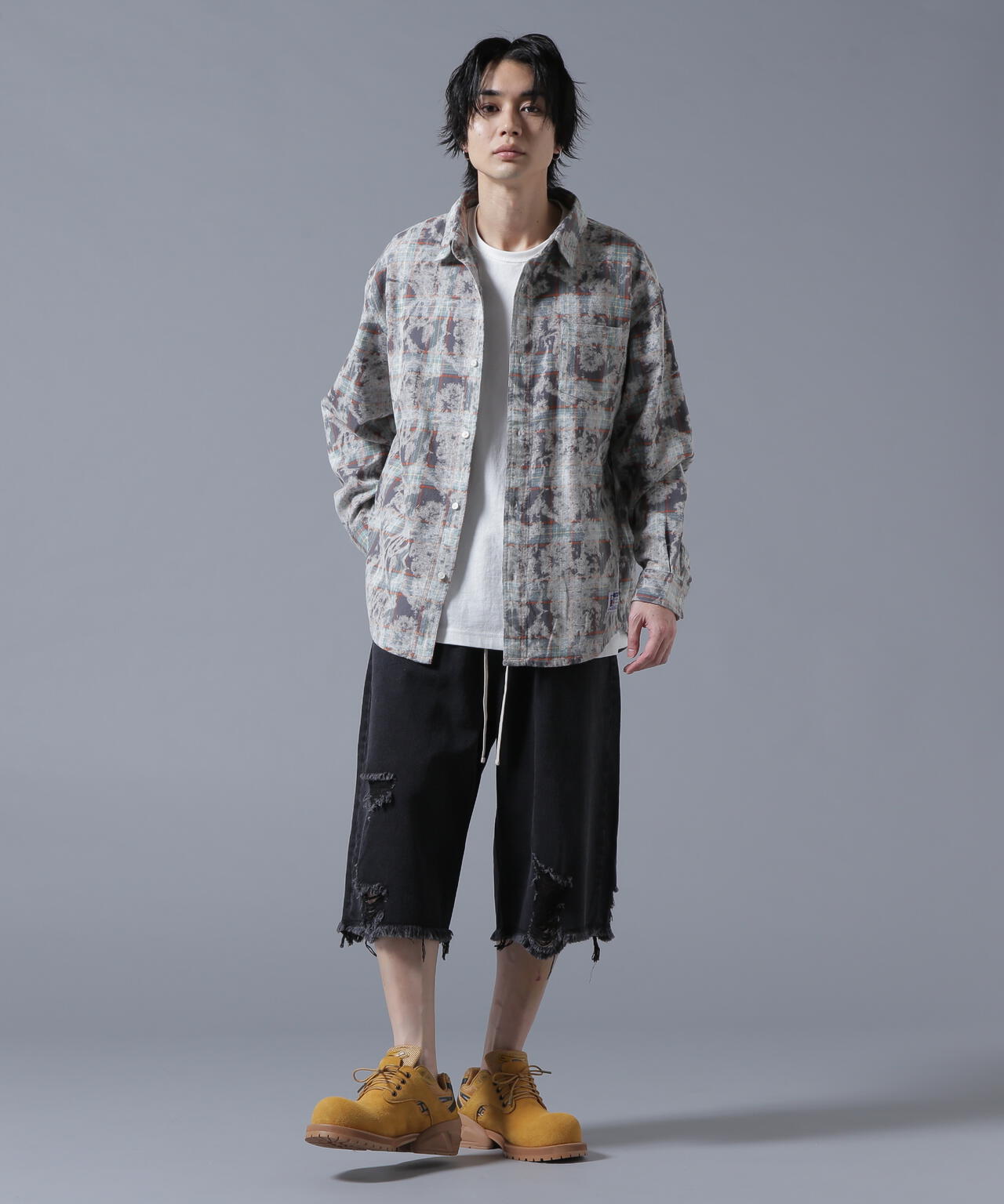 【WEB&DEPOT限定】DankeSchon/ダンケシェーン/DESTROY DENIM SHORTS
