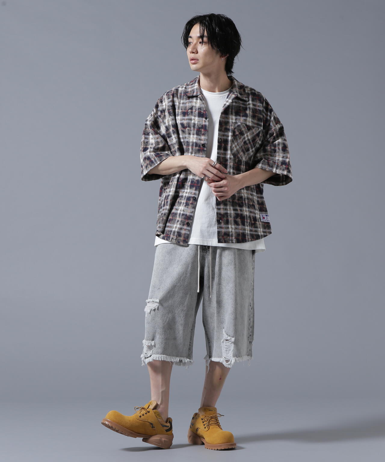 【WEB&DEPOT限定】DankeSchon/ダンケシェーン/DESTROY DENIM SHORTS