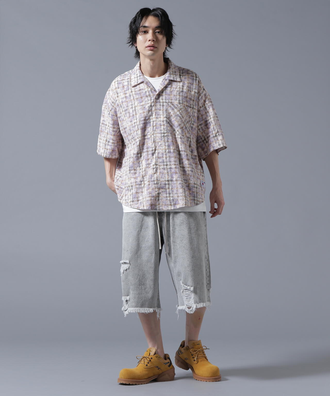 【WEB&DEPOT限定】DankeSchon/ダンケシェーン/DESTROY DENIM SHORTS