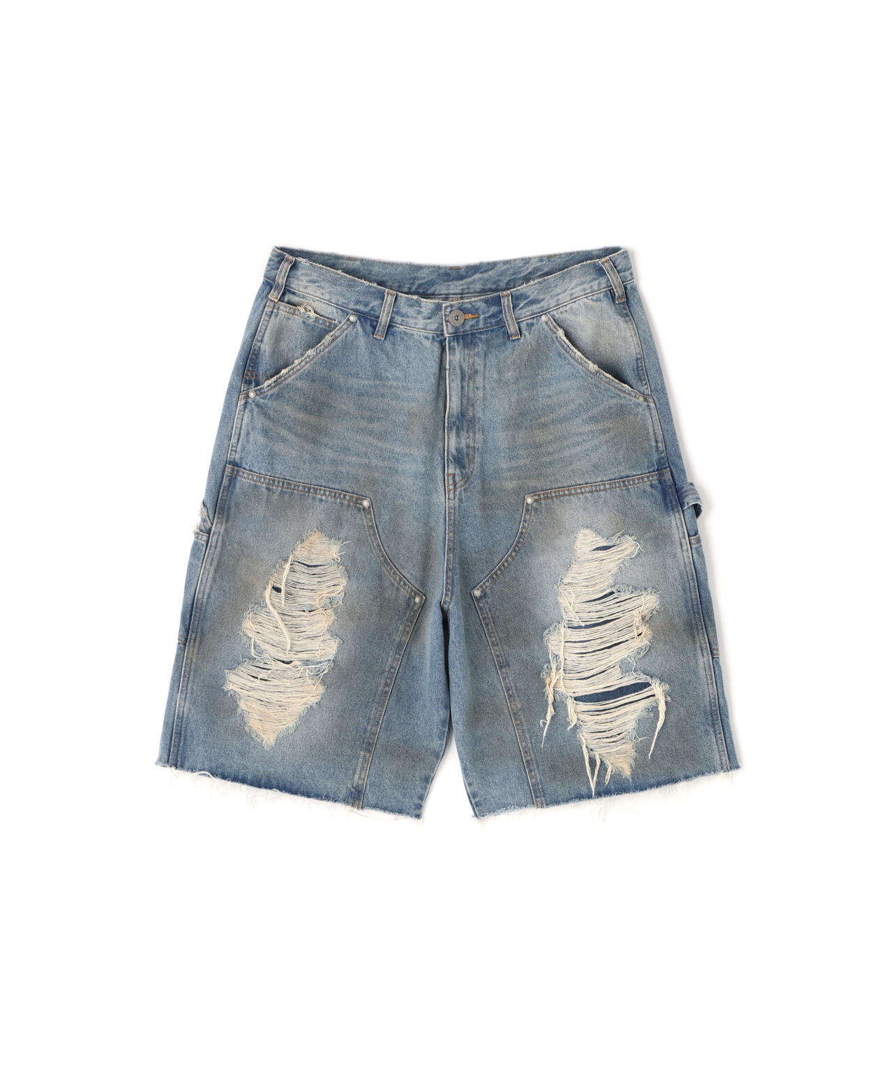 WHITELAND/ホワイトランド/DENIM DOUBLE KNEE SHORT PANT