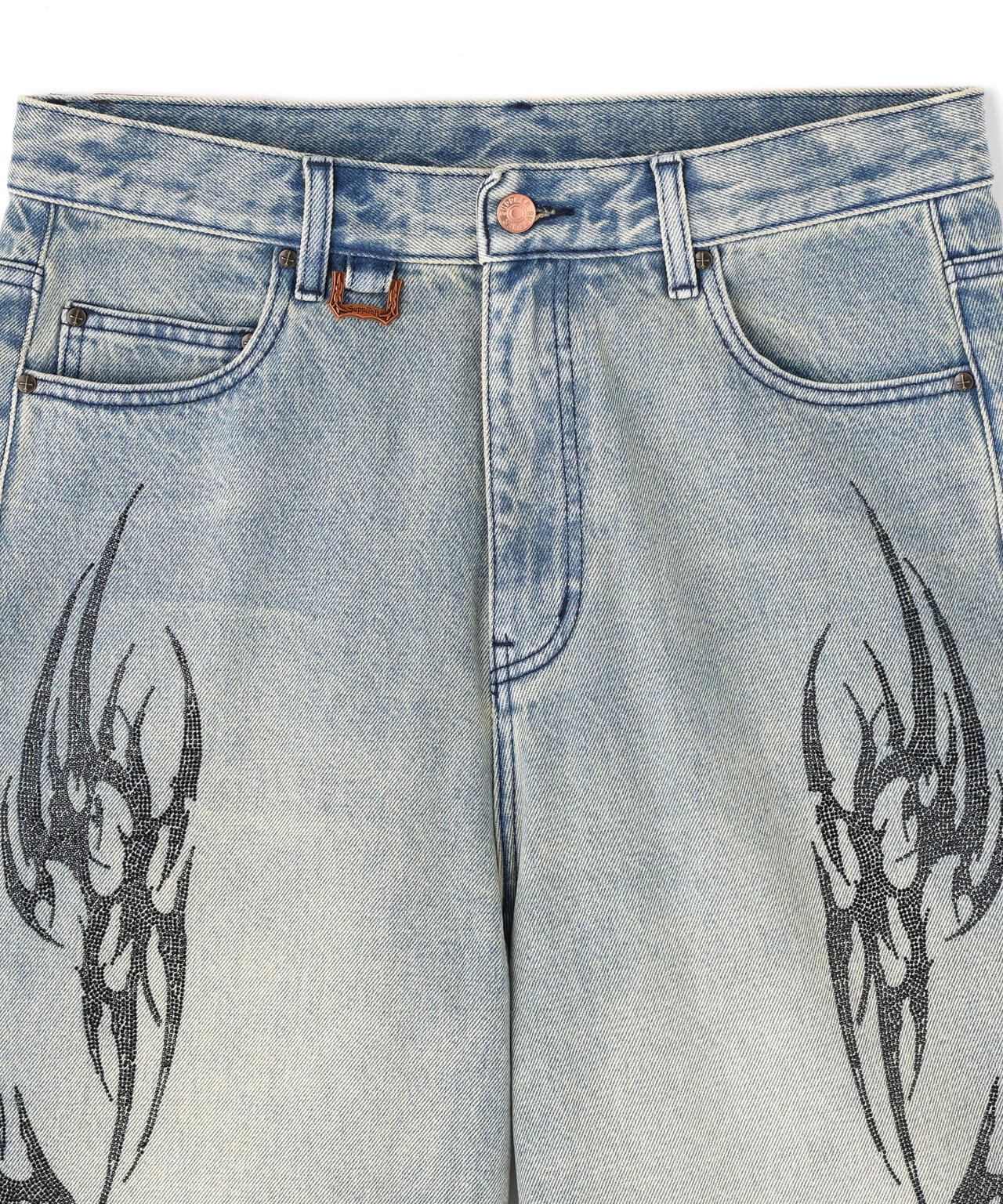 SUPPLIER/サプライヤー/TRIBAL RHINESTONE DENIM SHORTS