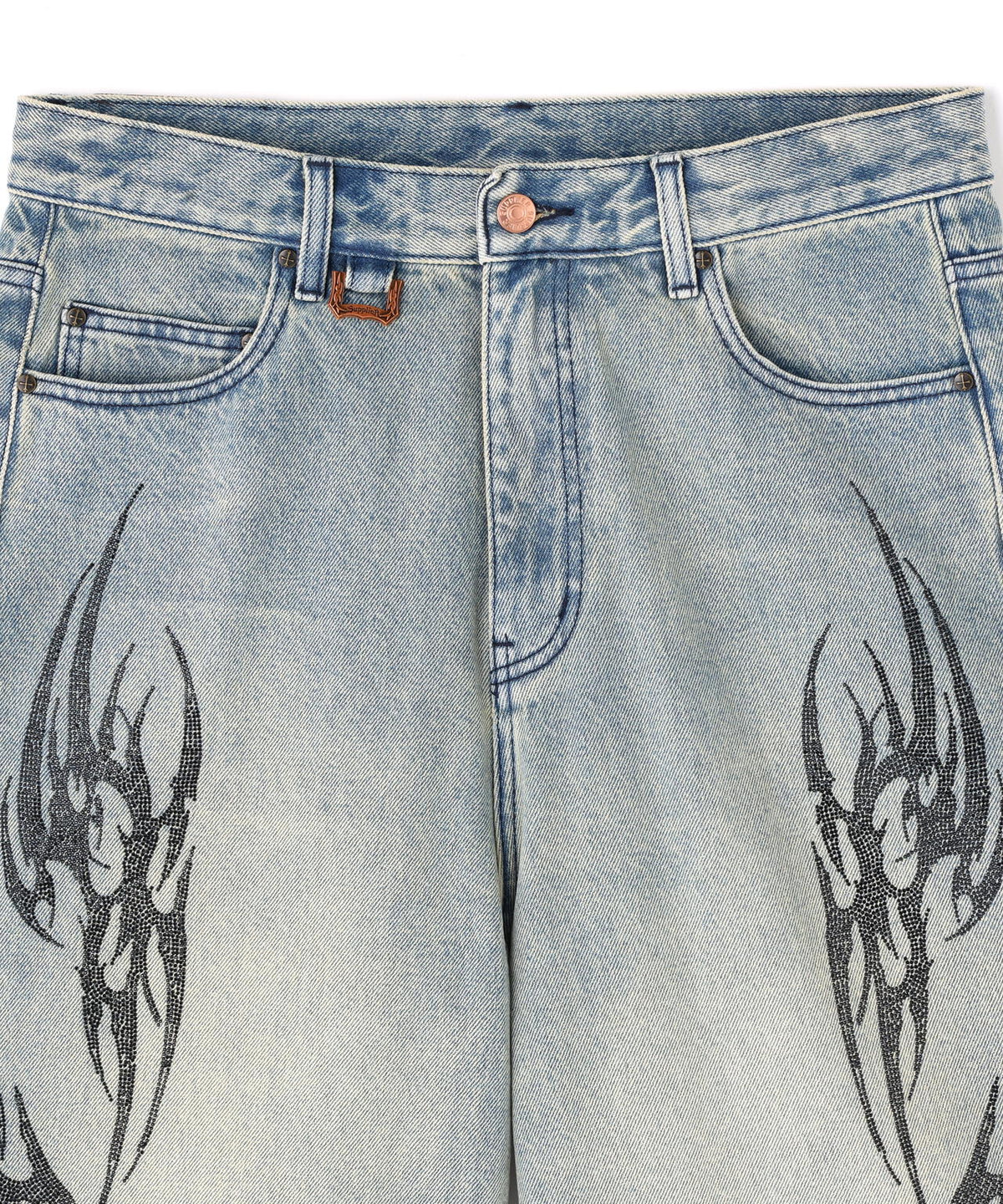 SUPPLIER/サプライヤー/TRIBAL RHINESTONE DENIM SHORTS