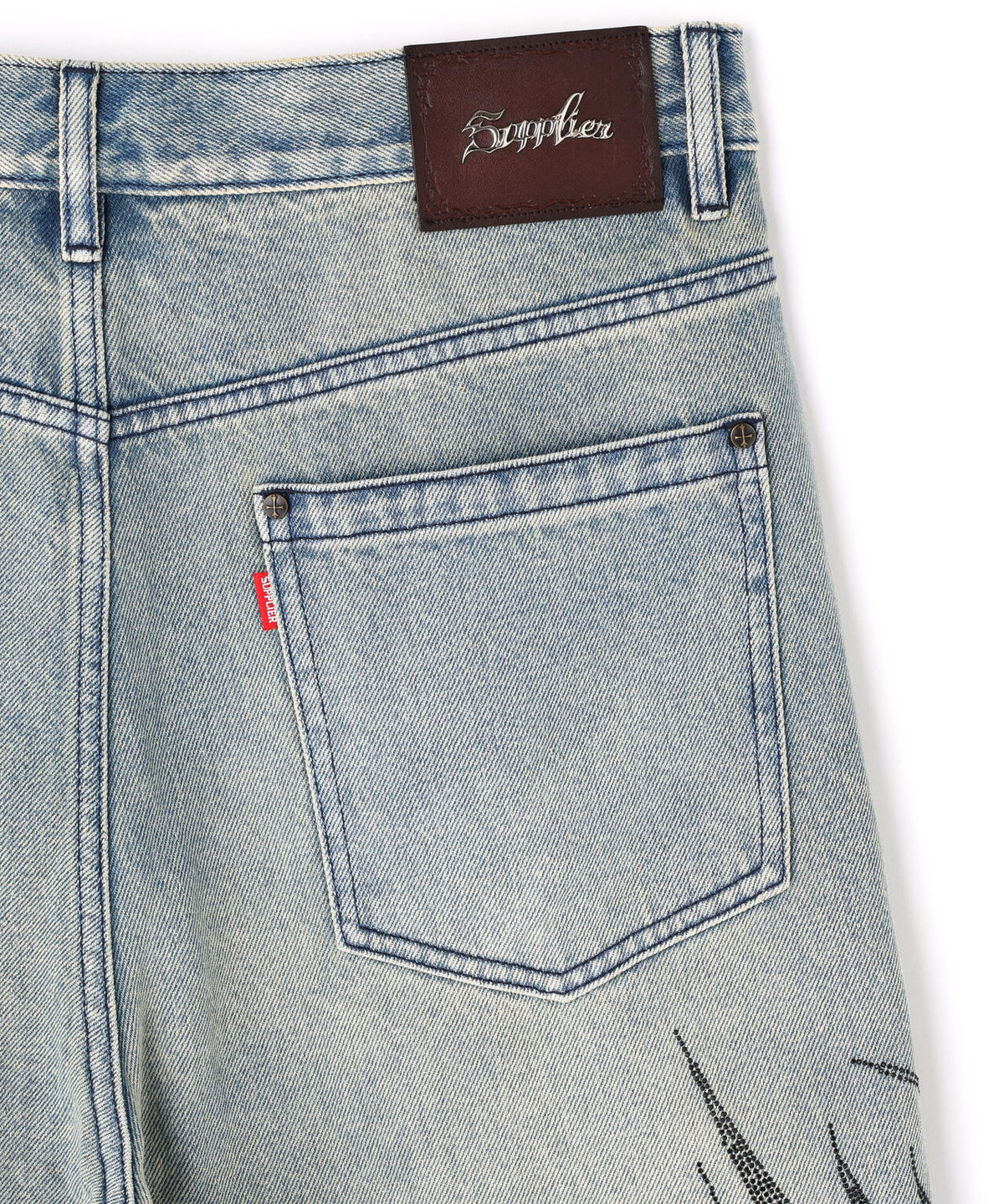 SUPPLIER/サプライヤー/TRIBAL RHINESTONE DENIM SHORTS