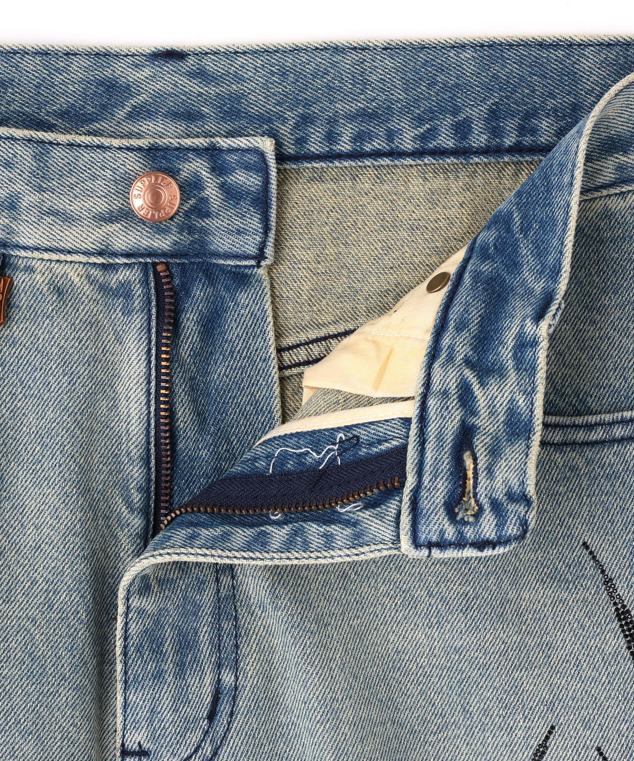 SUPPLIER/サプライヤー/TRIBAL RHINESTONE DENIM SHORTS
