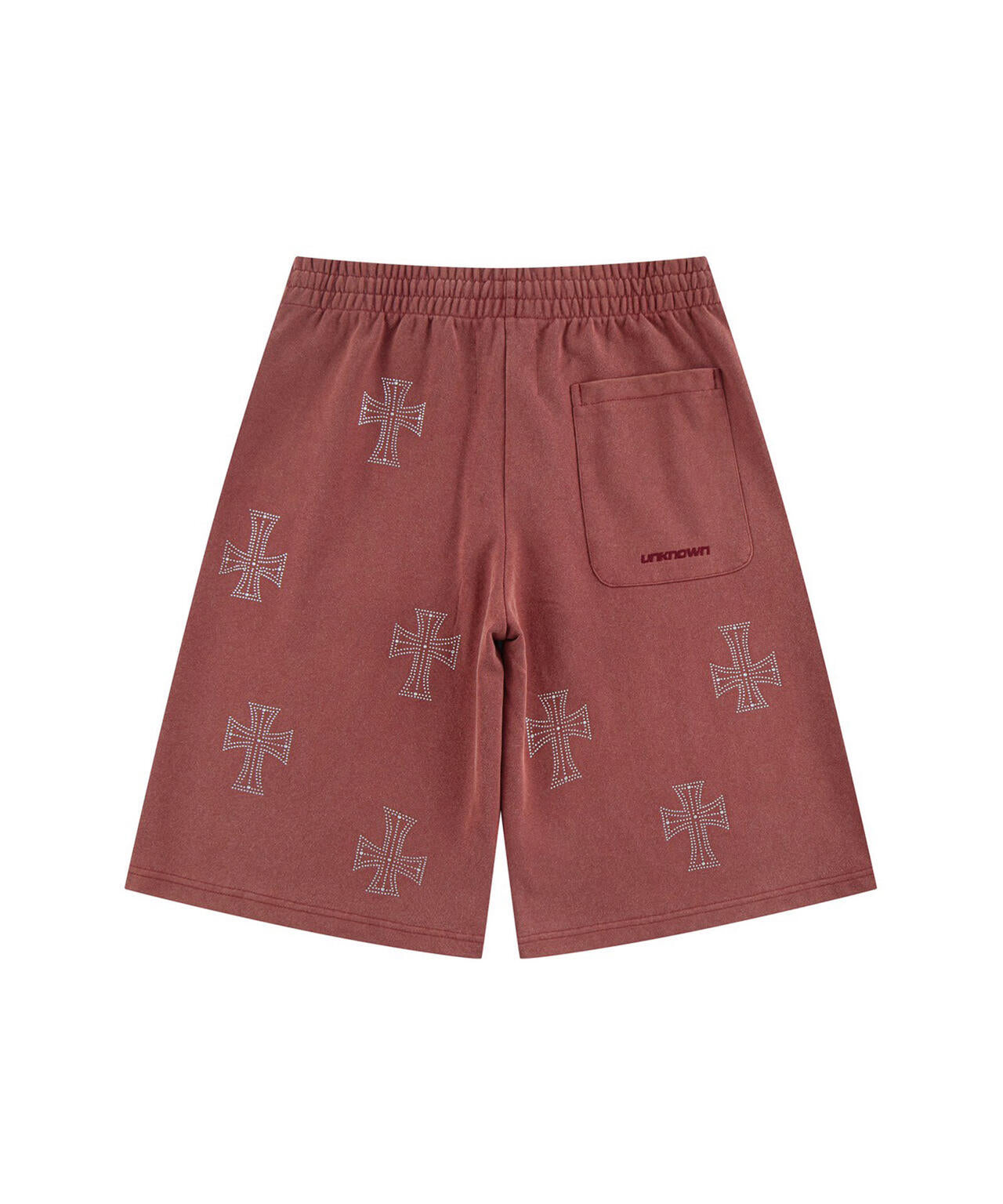 UNKNOWNLONDON/アンノウンロンドン/OUTLINE CROSS SWEAT SHORTS
