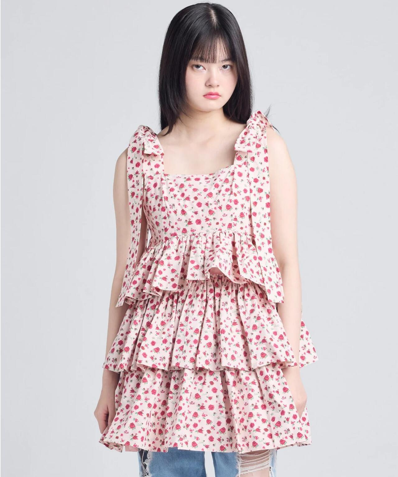 littlesunnybite/リトルサニーバイト/rose tiered dress