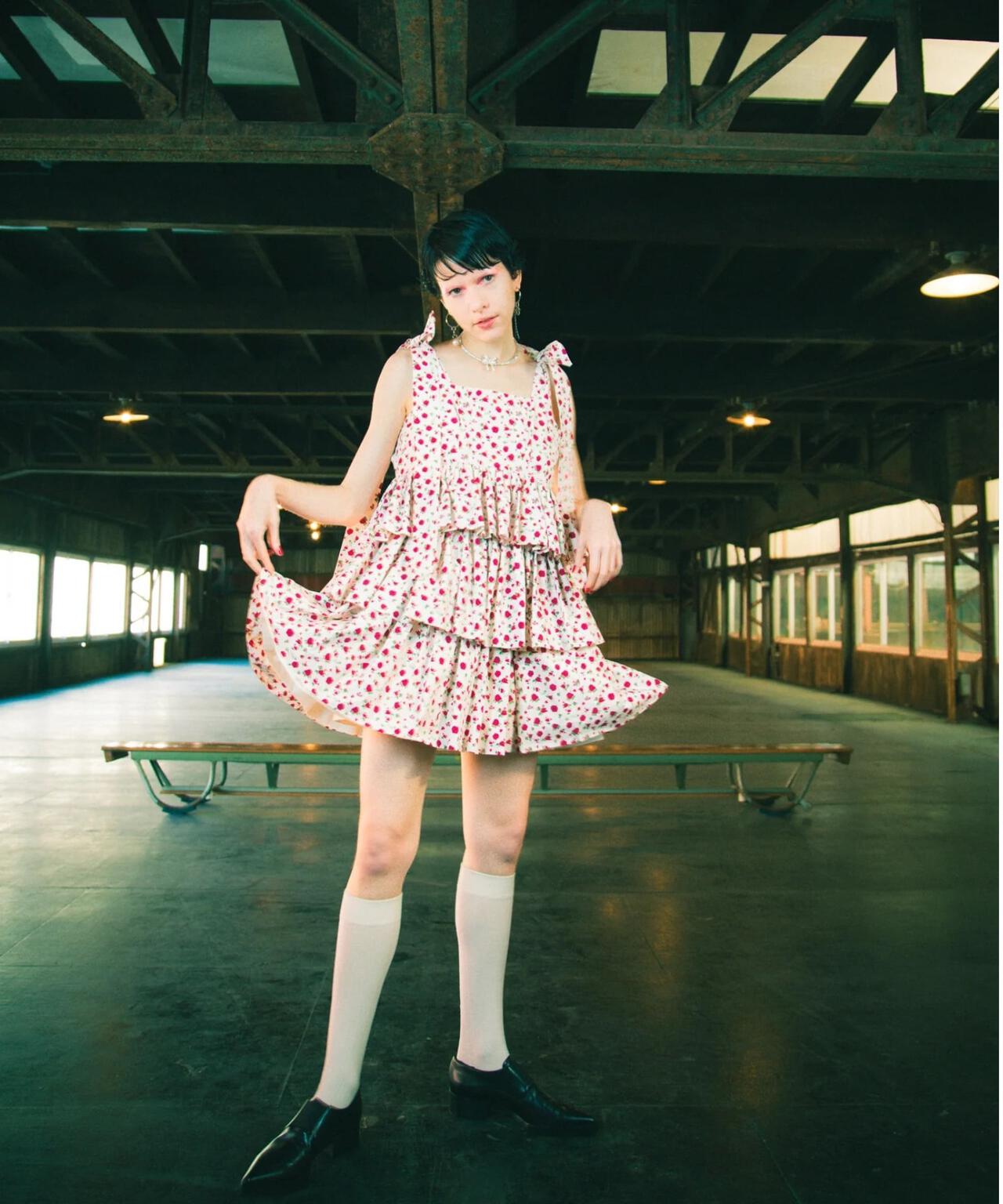 littlesunnybite/リトルサニーバイト/rose tiered dress