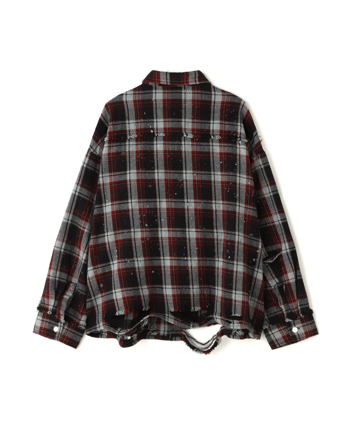 DankeSchon/ダンケシェーン/PIGMENT DAMAGE FLANNEL CHECK LONG SLEEVE SHIRTS