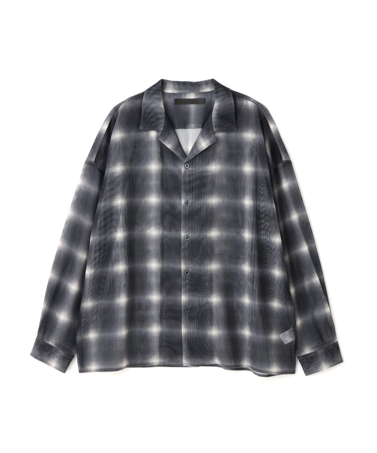 DankrSchon/ダンケシェーン/OMBRE CHECK MESH LONG SLEEVE SHIRT