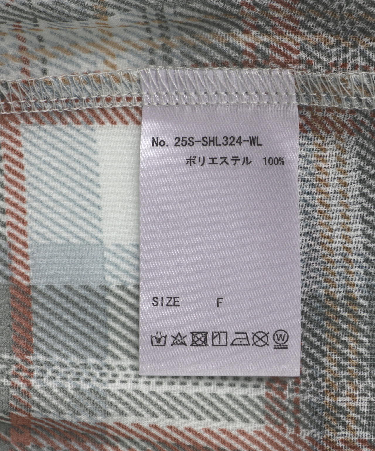 WHITELAND/ホワイトランド/CHIFFON CHECK SHIRT