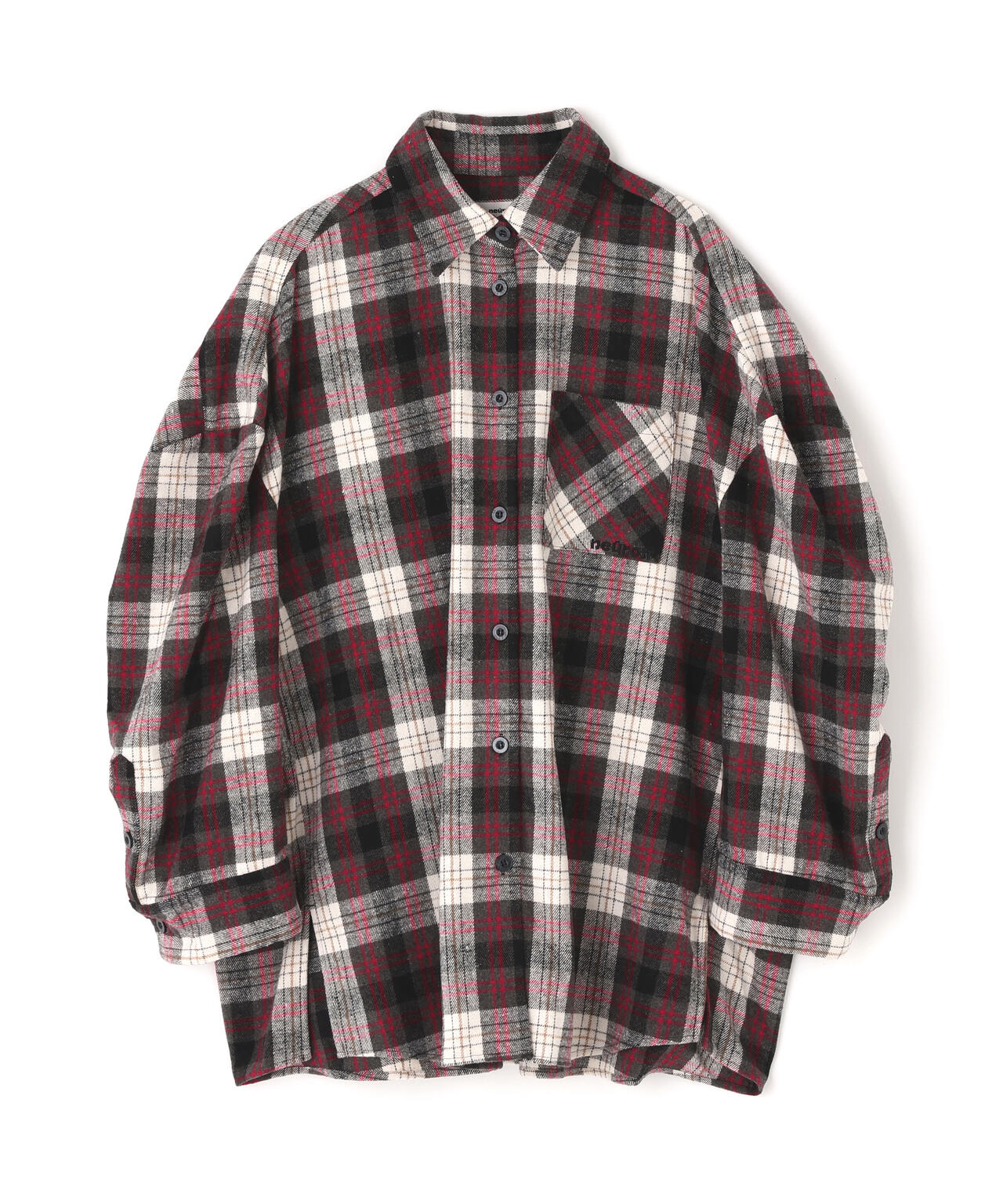 neuron/にゅうろん/オーバーチェックシャツ