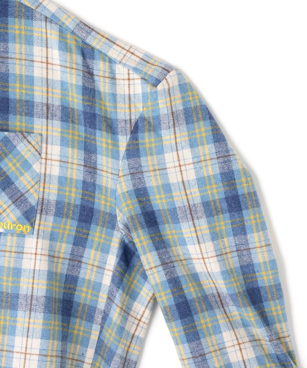 neuron/にゅうろん/オーバーチェックシャツ