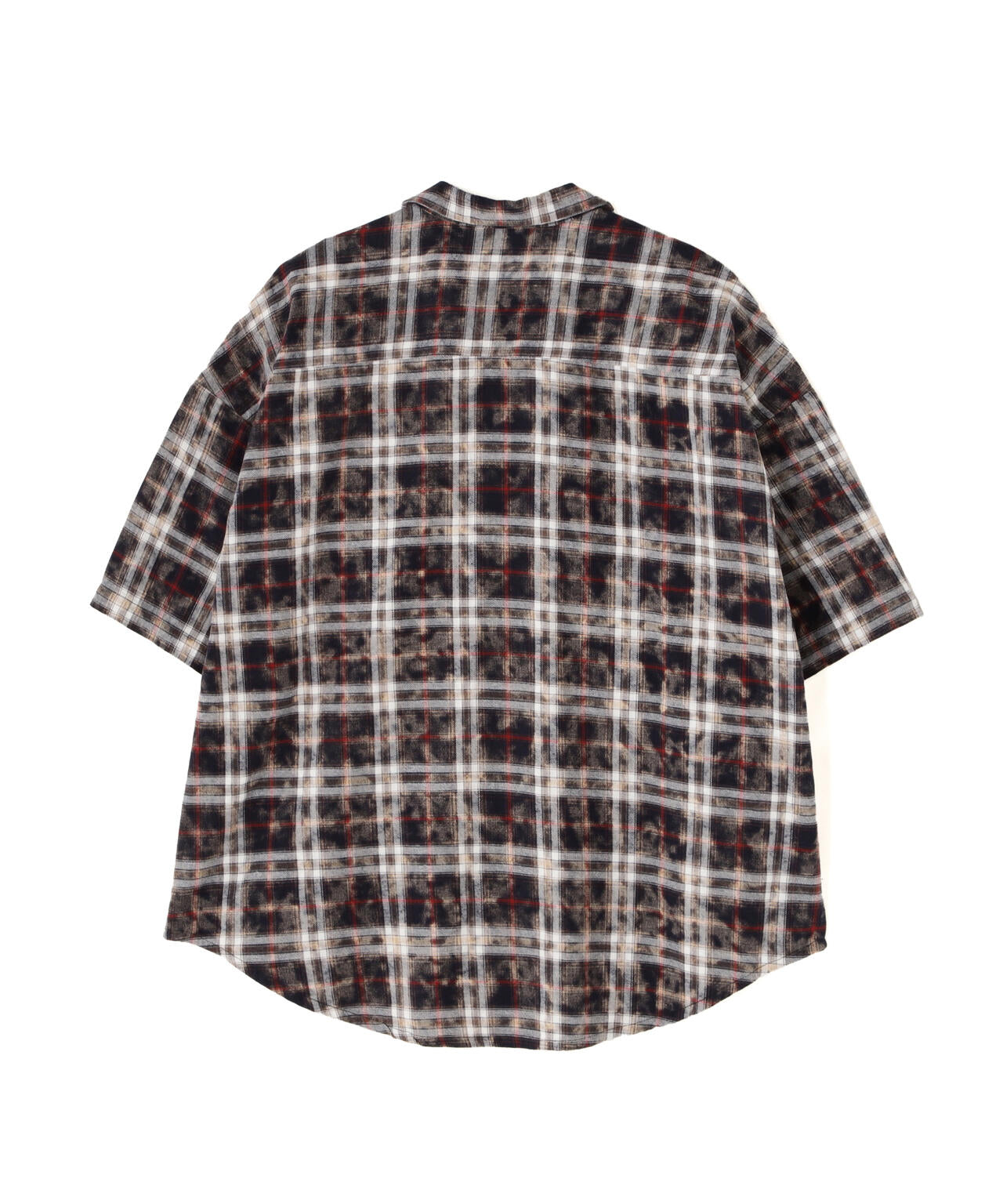 【WEB&DEPOT限定】DankeSchon/ダンケシェーン/BLEACH CHECK OPEN COLLER SHIRTS
