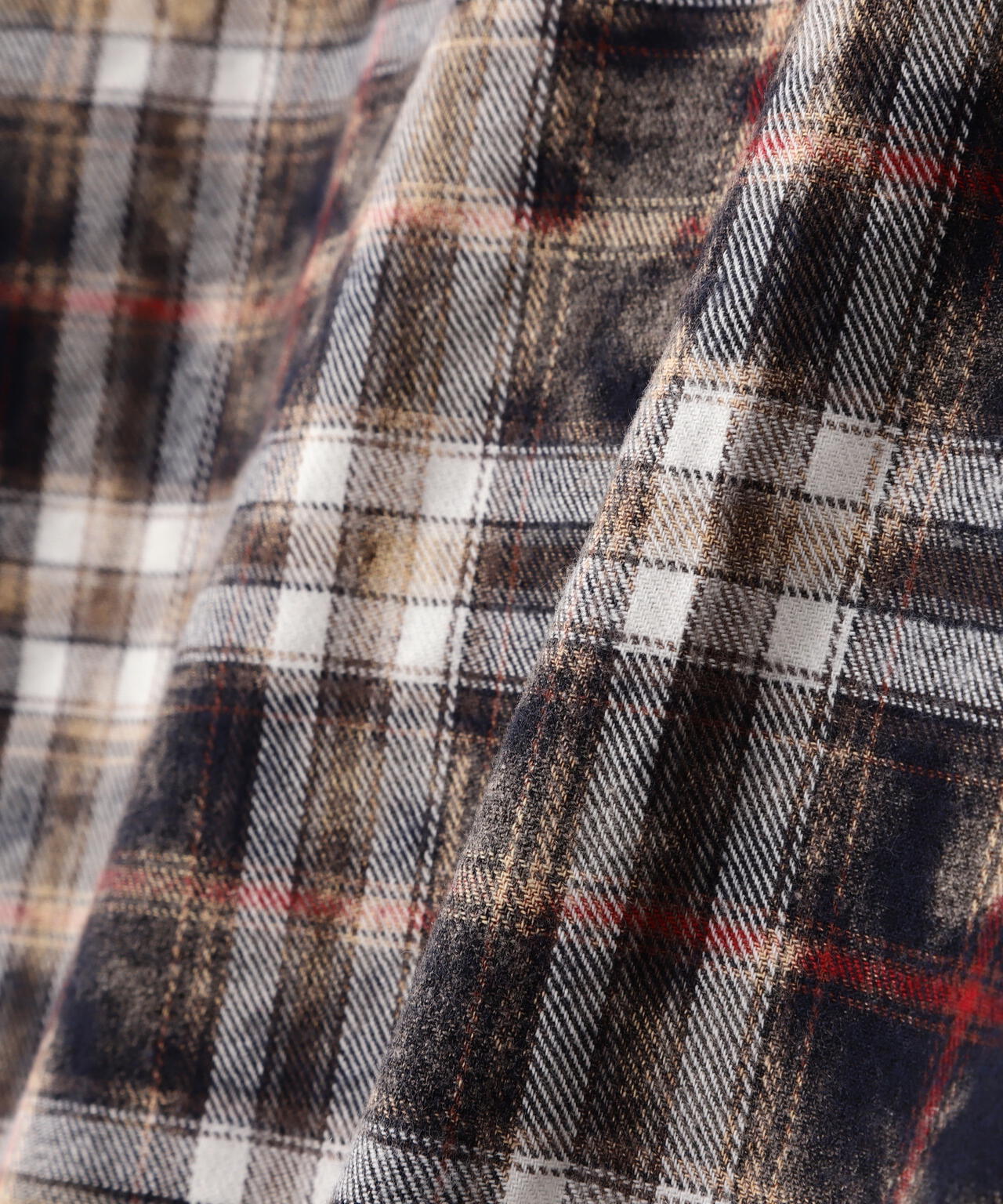 【WEB&DEPOT限定】DankeSchon/ダンケシェーン/BLEACH CHECK OPEN COLLER SHIRTS