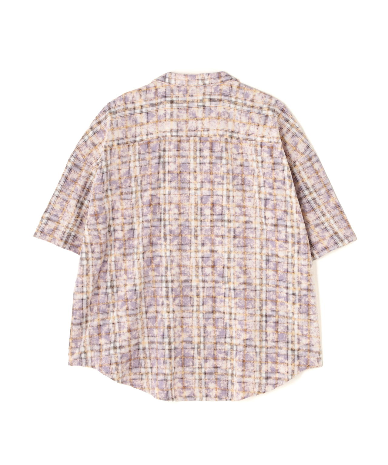 【WEB&DEPOT限定】DankeSchon/ダンケシェーン/BLEACH CHECK OPEN COLLER SHIRTS