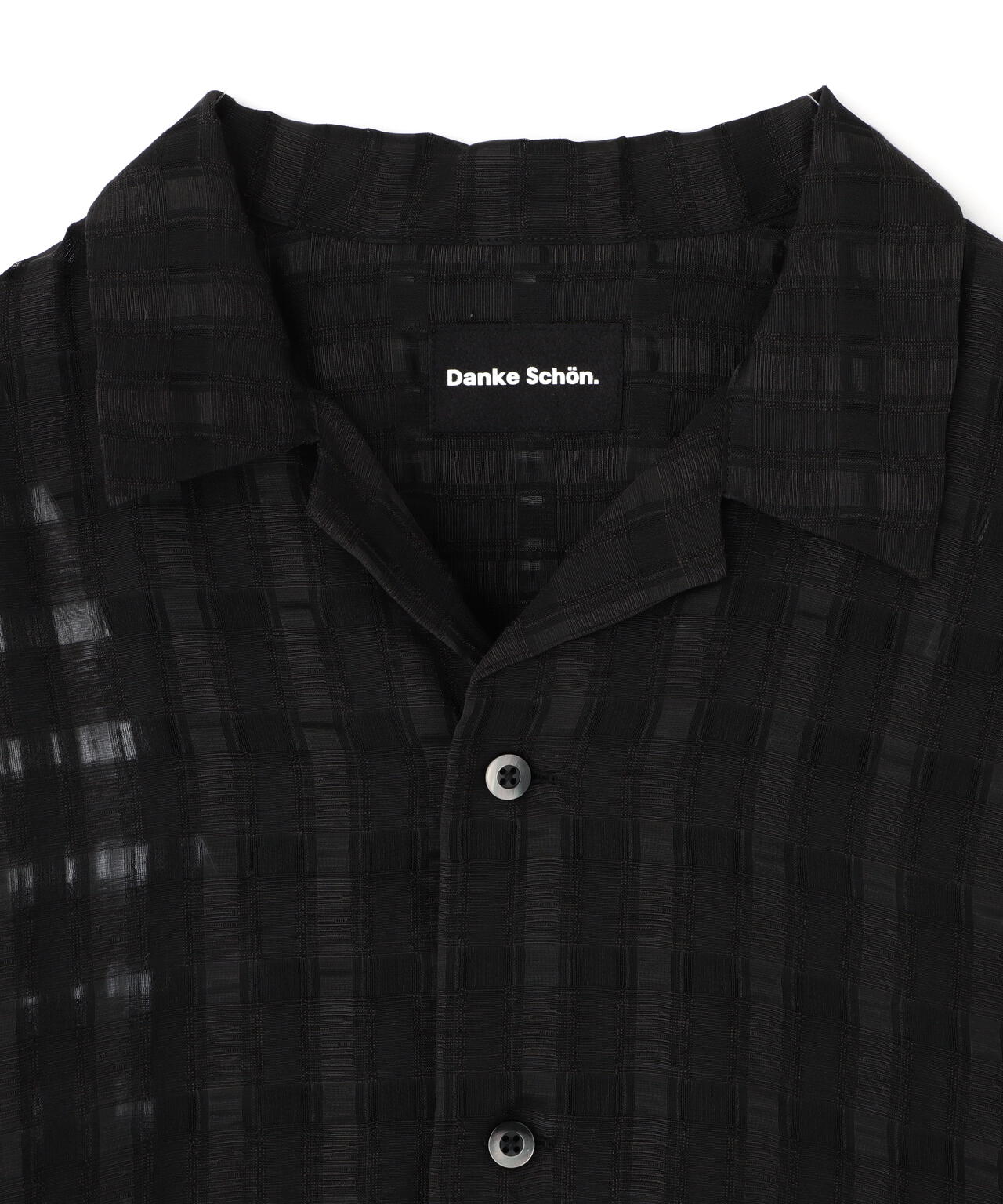 DankeSchon/ダンケシェーン/SHEER CHECK JACQUARED S/S SHIRTS