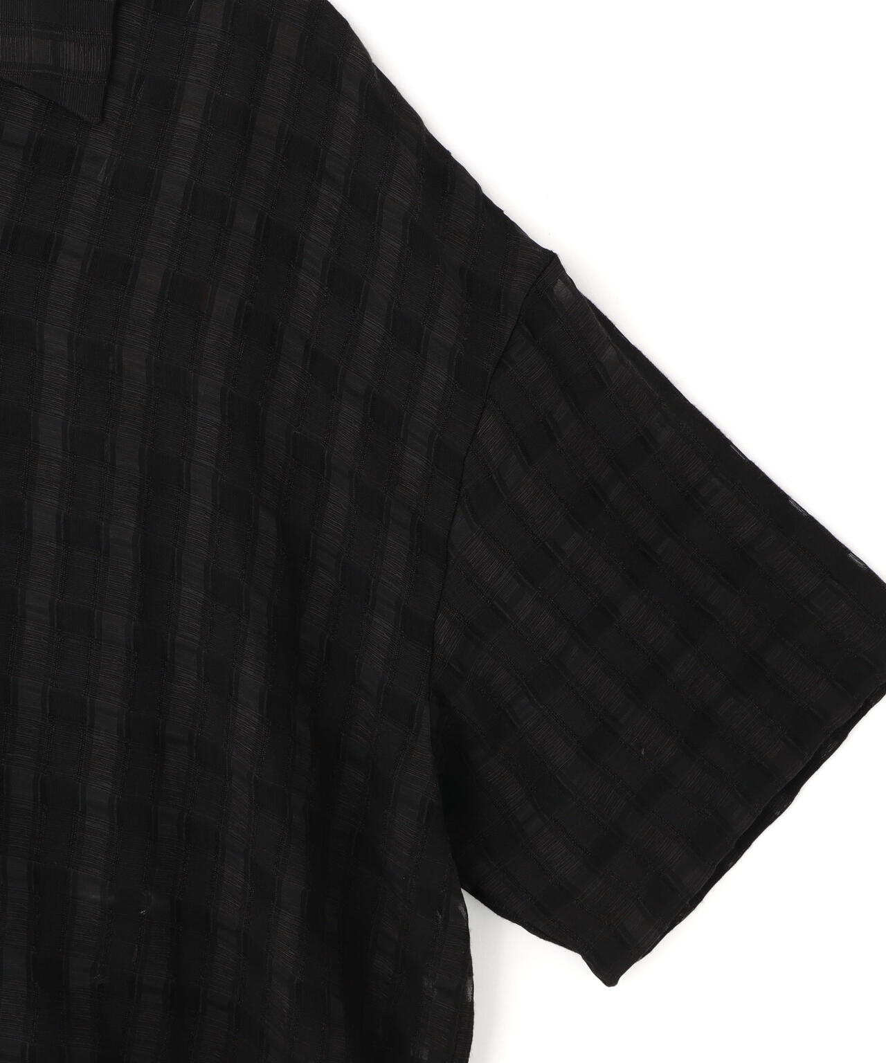DankeSchon/ダンケシェーン/SHEER CHECK JACQUARED S/S SHIRTS