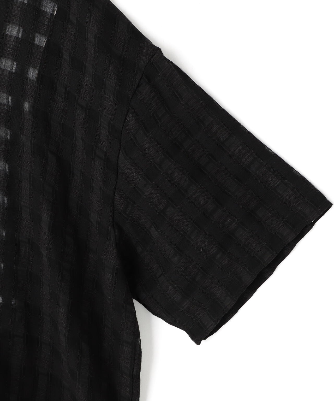 DankeSchon/ダンケシェーン/SHEER CHECK JACQUARED S/S SHIRTS
