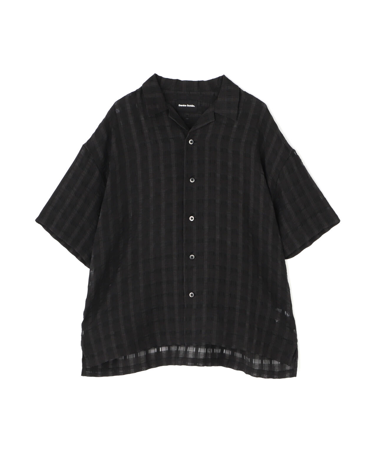DankeSchon/ダンケシェーン/SHEER CHECK JACQUARED S/S SHIRTS