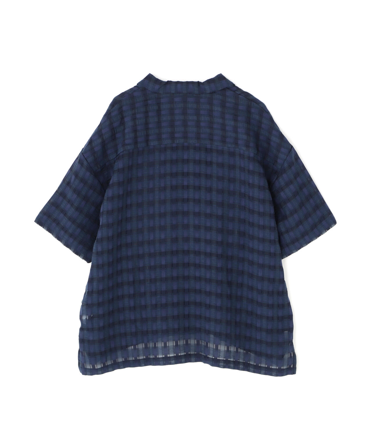 DankeSchon/ダンケシェーン/SHEER CHECK JACQUARED S/S SHIRTS