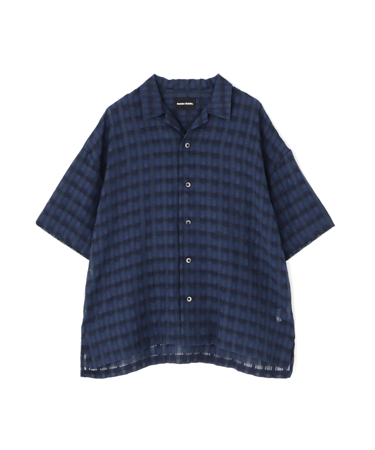 DankeSchon/ダンケシェーン/SHEER CHECK JACQUARED S/S SHIRTS
