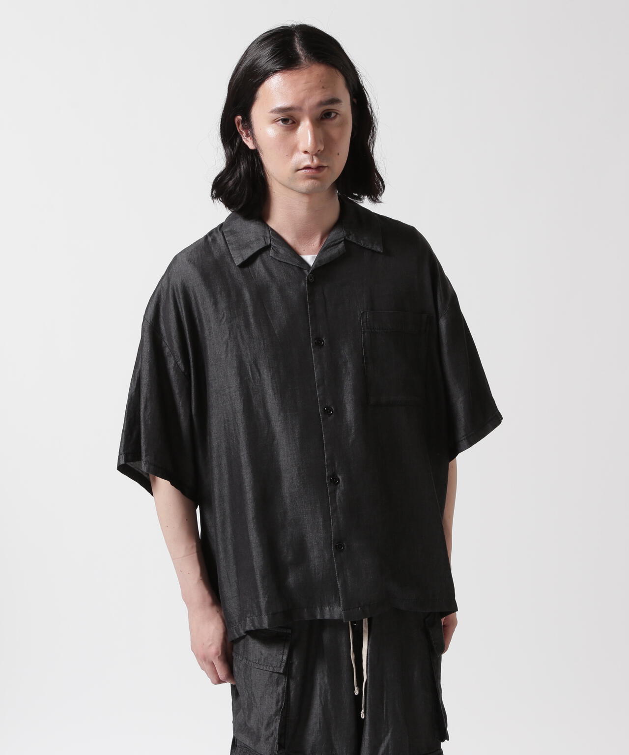 DankeSchon/ダンケシェーン/TENCEL OPENCOLLAR S/S SHIRTS