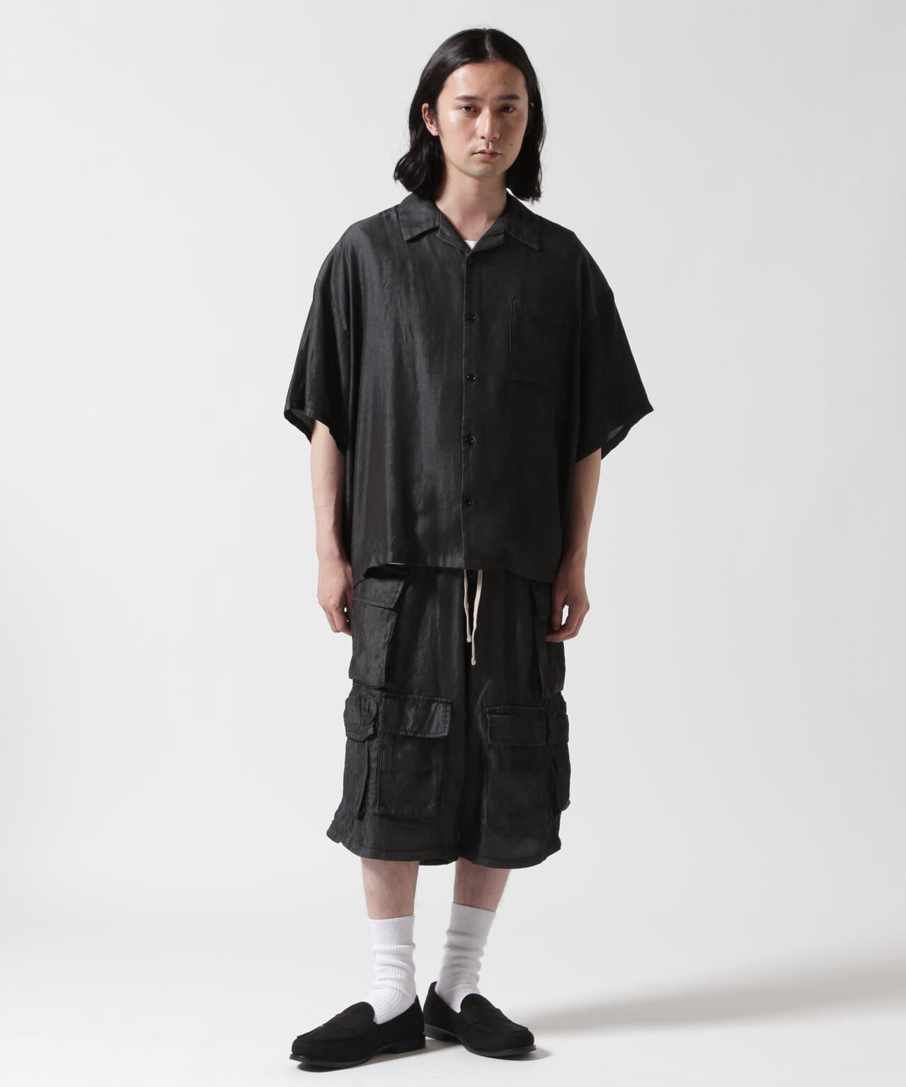 DankeSchon/ダンケシェーン/TENCEL OPENCOLLAR S/S SHIRTS