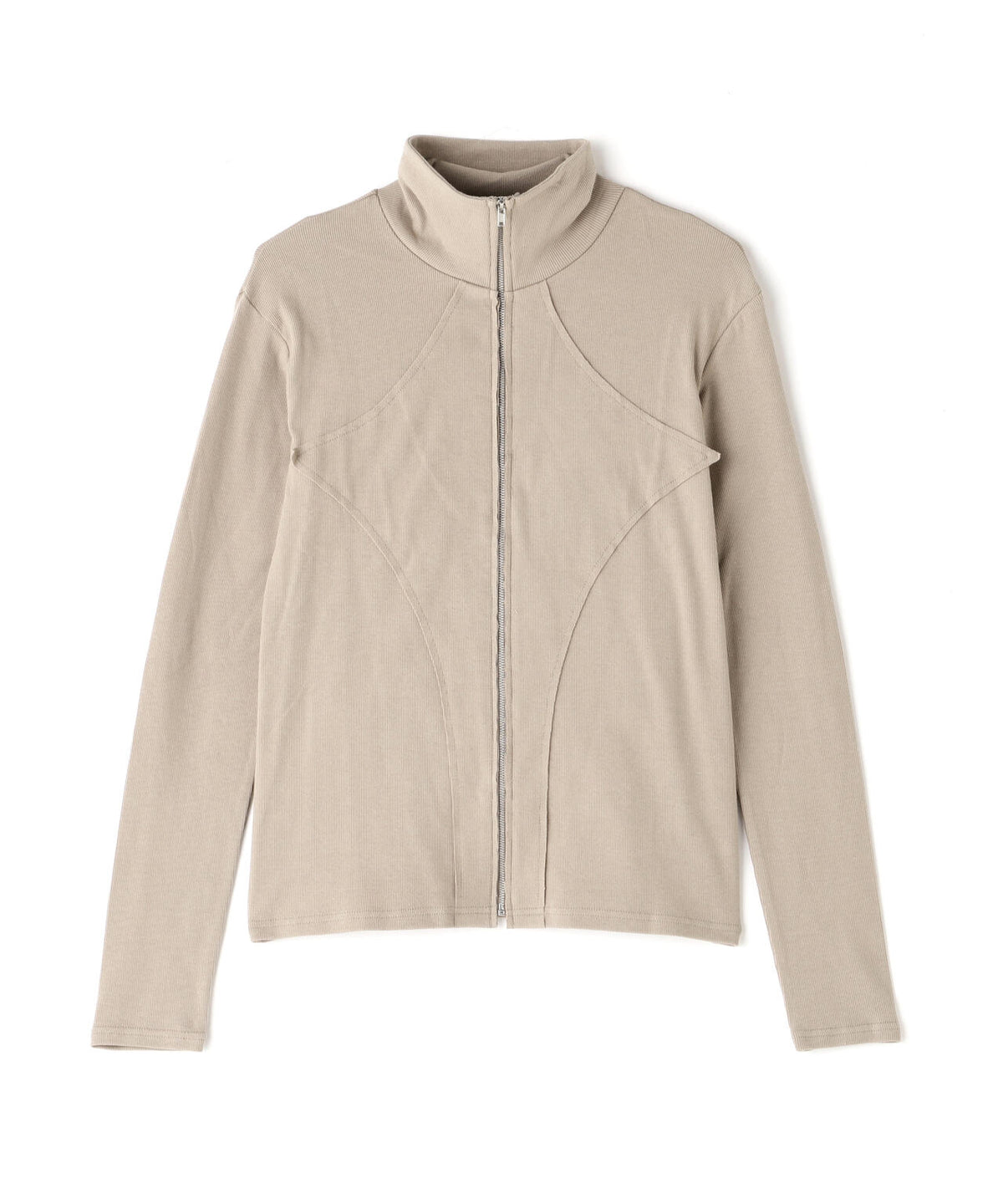 WHITELAND/ホワイトランド/RIB STAND ZIP LS TEE