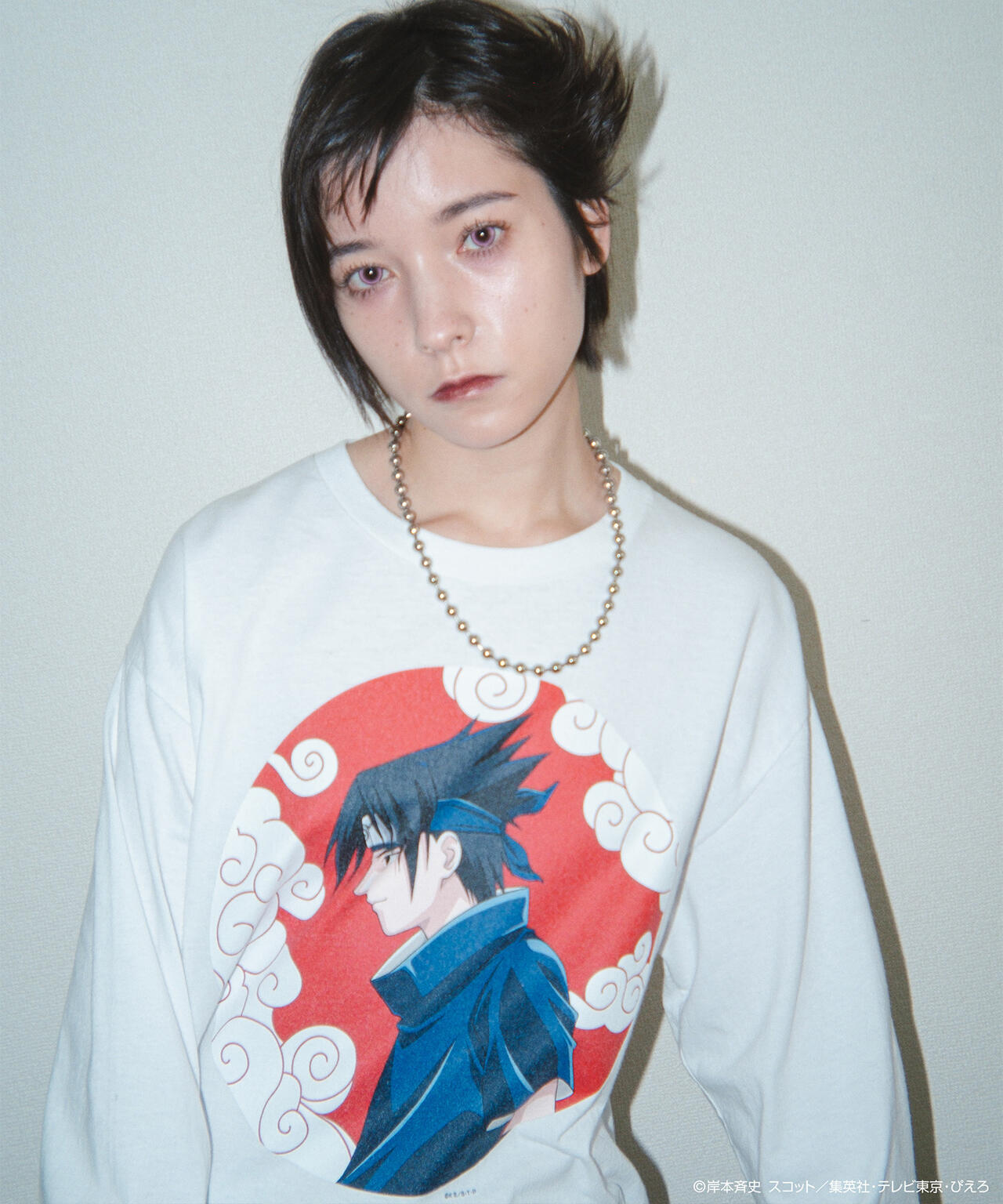 F-LAGSTUF-F×NARUTO-ナルト-/フラグスタフ×ナルト/"SASUKE" L/S TEE