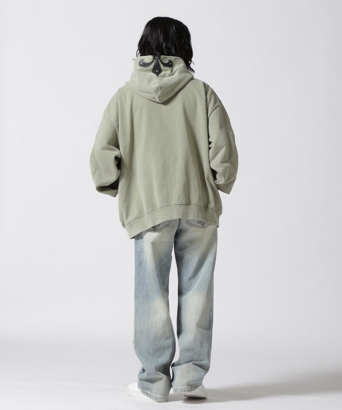 SUPPLIER/【LHP EXCLUSIVE】FLEUR LEATHER PATCH ZIP HOODIE