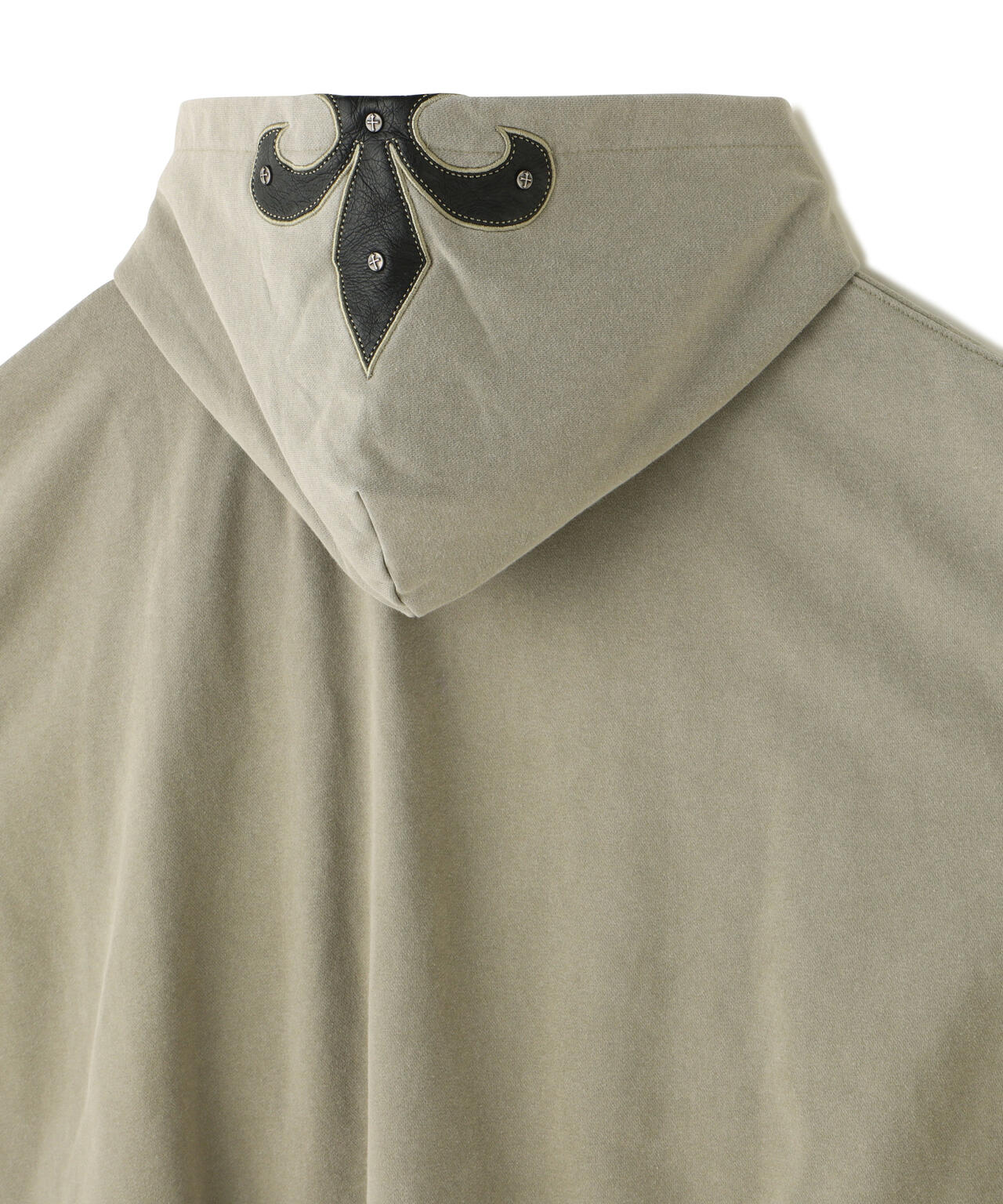 SUPPLIER/【LHP EXCLUSIVE】FLEUR LEATHER PATCH ZIP HOODIE