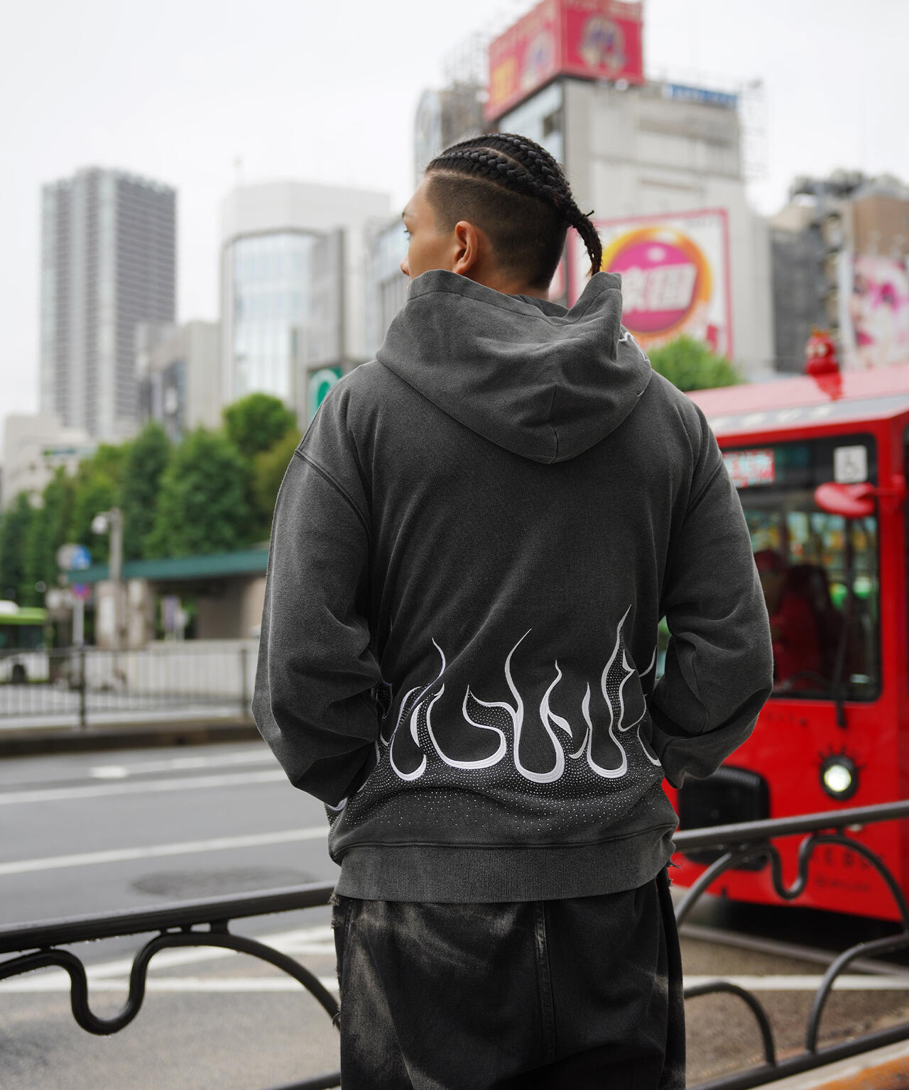 SUPPLIER【LHP WEB限定】FIRE PATTERN RHINESTONE ZIP