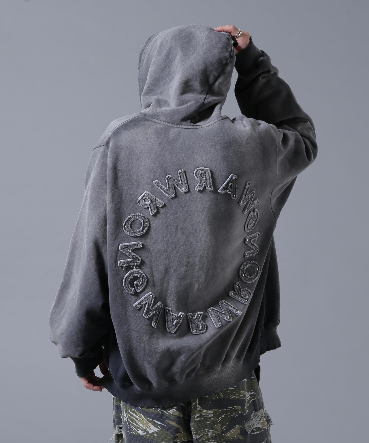 DankeSchon/ダンケシェーン/SPRAYED SWEAT ZIP HOODIE