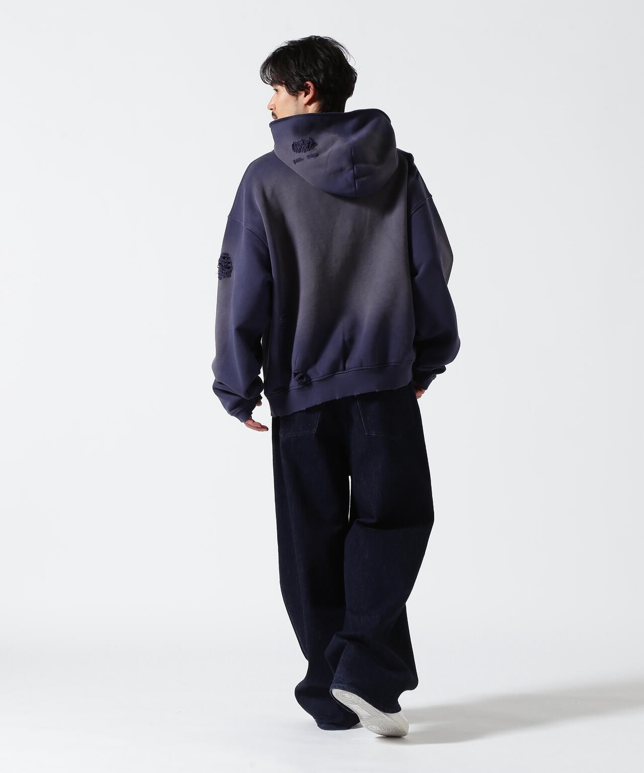 WHITELAND/ホワイトランド/VINTAGE DAMEGE HOODIE