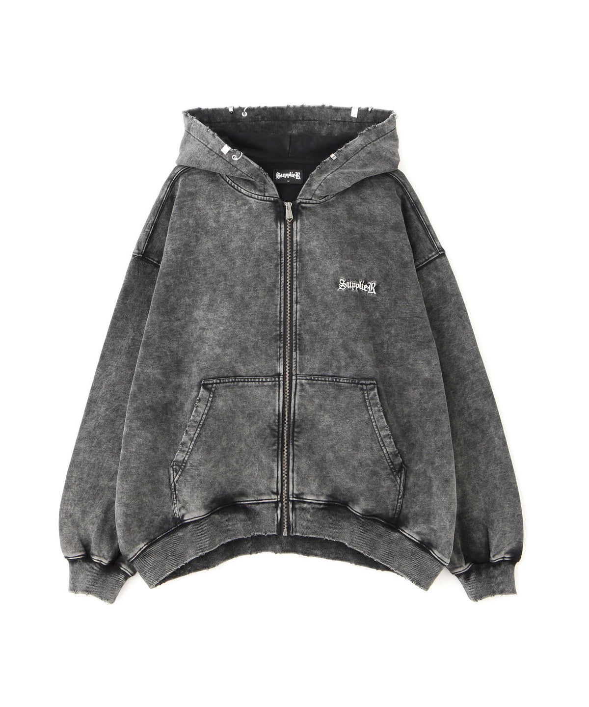 SUPPLIER/サプライヤー/【LHP EXCLUSIVE】VINTAGE WASH PIERCED ZIP HOODIE