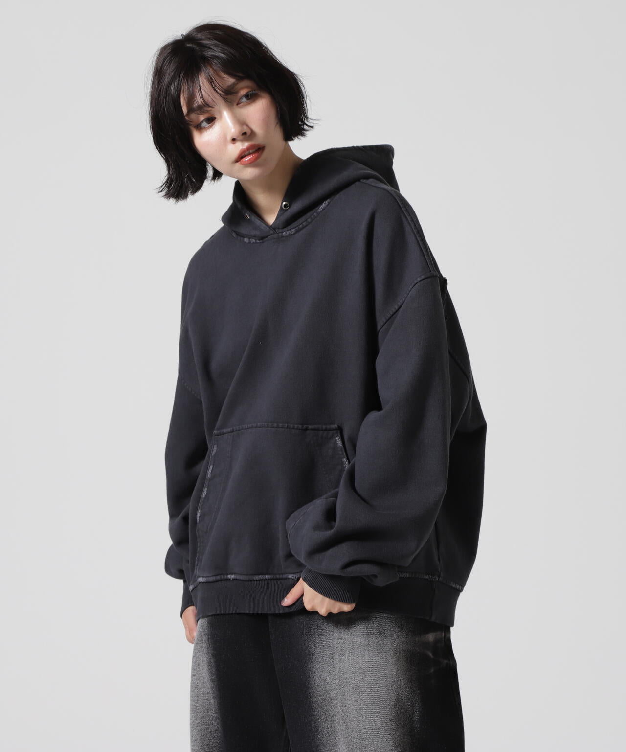 BLR/ビーエルアール/VIN GARMENT DYEING HOODIE
