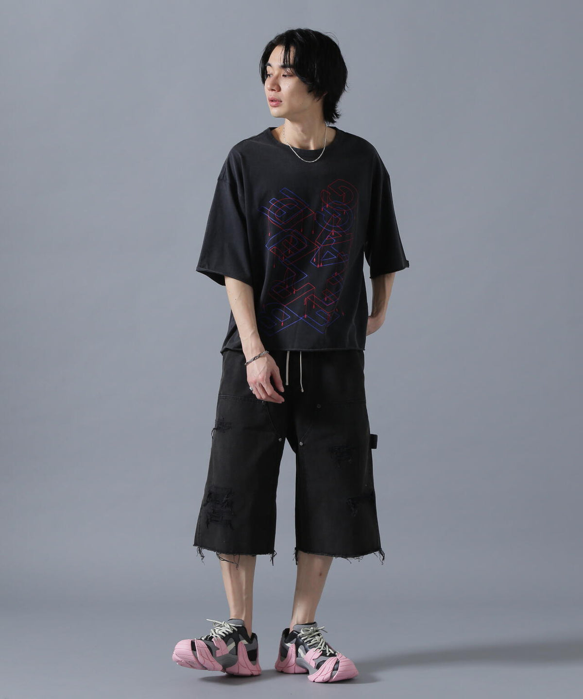 DankeSchon/ダンケシェーン/CUTOFF S/S TEE REDFLAG