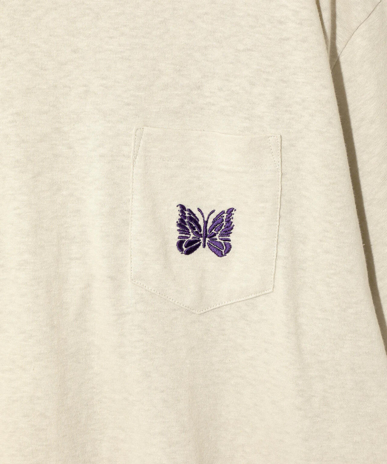 NEEDLES/ニードルズ/S/S PAPILLON EMB.POCKET TEE - COTTON JERSEY