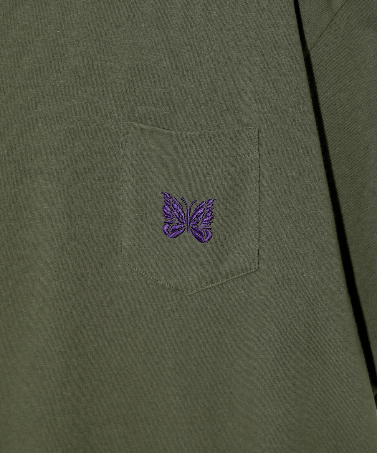 NEEDLES/ニードルズ/S/S PAPILLON EMB.POCKET TEE - COTTON JERSEY