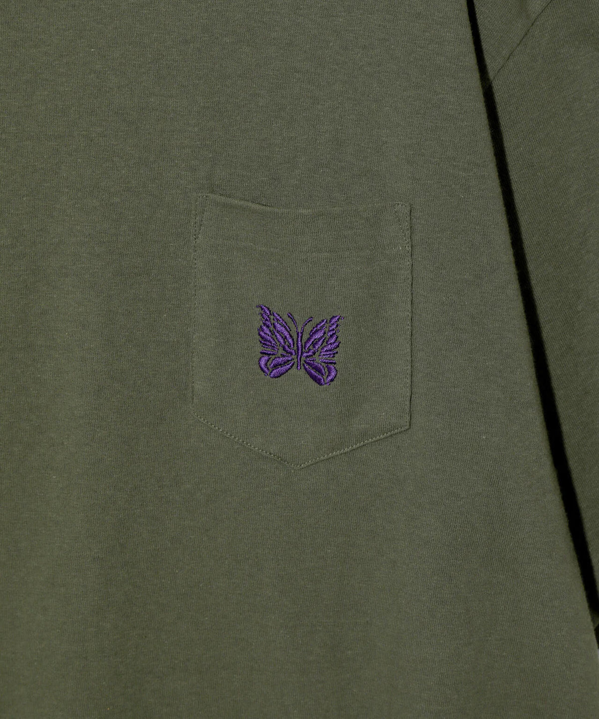 NEEDLES/ニードルズ/S/S PAPILLON EMB.POCKET TEE - COTTON JERSEY